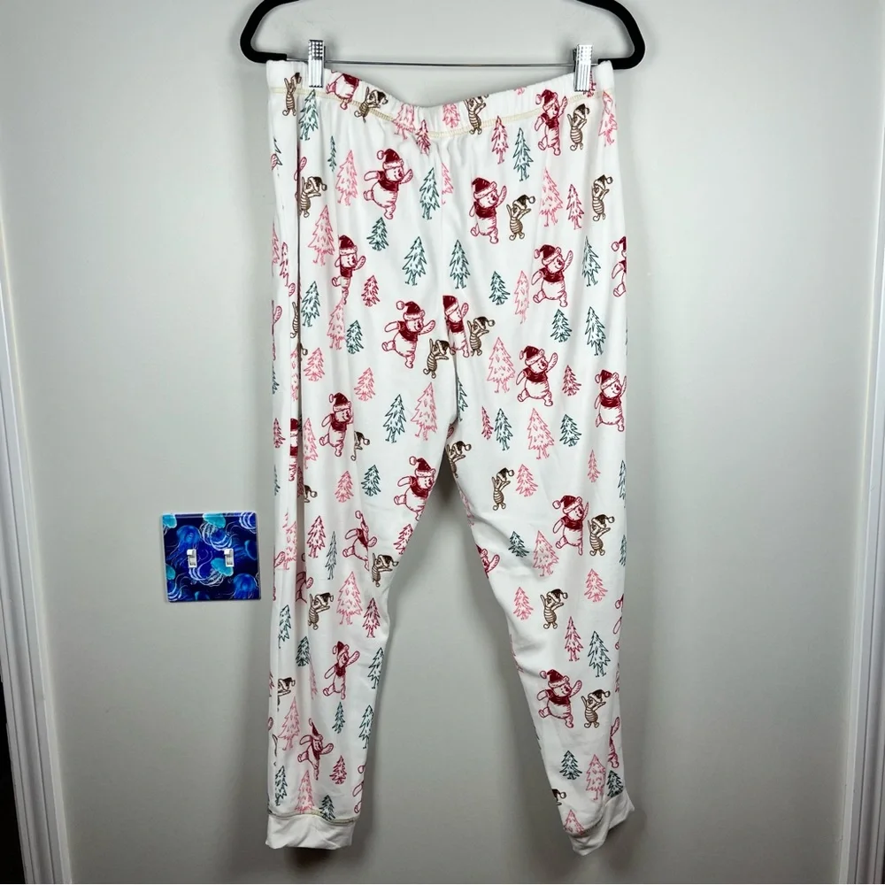 Disney Winnie the Pooh Women's Soft Christmas Top Pants Pajama Set 2-Piece Large - Picture 13 of 13